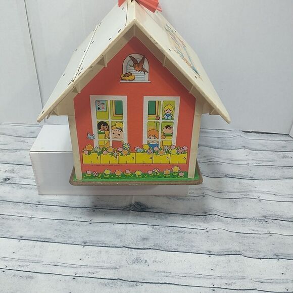 Vintage 1971 Fisher Price Little People Play Family School House #923 - Picture 6 of 12